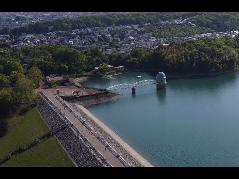 空中散歩 東村山桜と多摩湖 ドローン(おもちゃ(199g ))