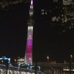 浅草夜桜花見　オリンピック関連カラーのスカイツリー　オンライン旅行　旅行をテイクアウト　ロングバージョン