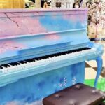 【卒業シーズン】桜のストリートピアノ　スプレーアート制作風景