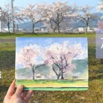 【野外スケッチ】30分で描く‼︎桜の透明水彩画/描き方 つらら庵