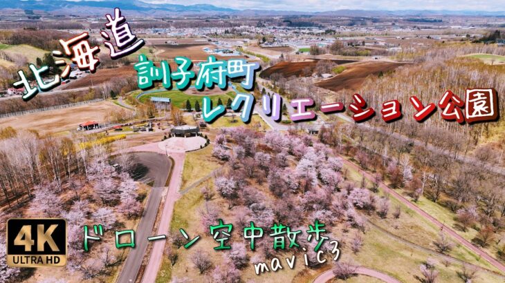 サクラ🌸　訓子府町 レクリエーション公園　2022年5月　ドローン空撮