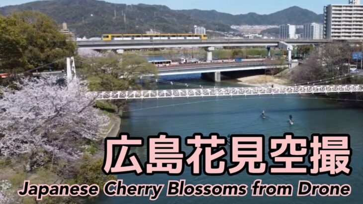 【広島・空撮】桜満開・アストラムライン・京橋川・安田学園ドローン空撮 / FLYING OVER HIROSHIMA, JAPAN【高画質】