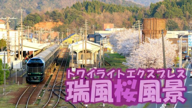 トワイライトエクスプレス瑞風桜風景