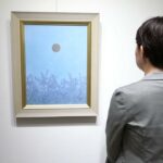 南里康太　「月と桜」　桜　絵画　満月　風景画　インテリア　日本画　和風
