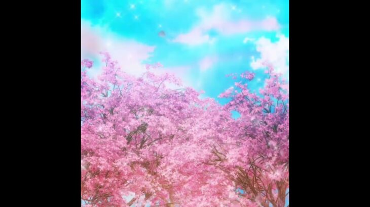 [背景フリー素材]    風景・桜並木・幻想的