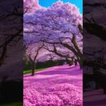 桜と芝桜の風景 人口知能生成 AI生成 cherry blossoms and Moss phlox creeping phlox AI generation Short version