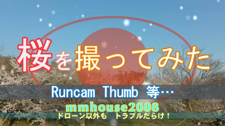 ドローンで桜撮りつつカメラ比較（Runcam Thumbとか）