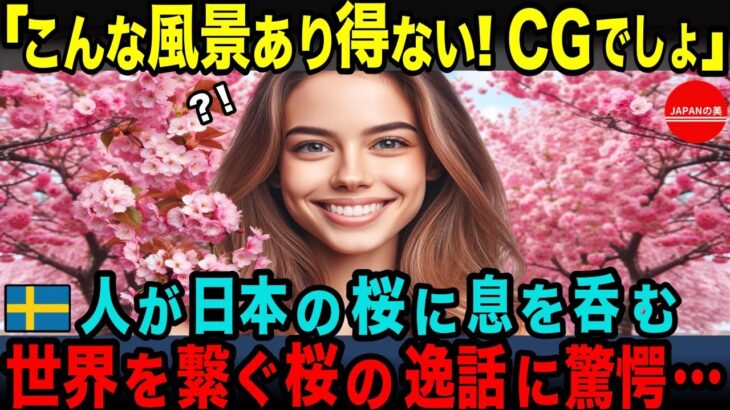 【海外の反応】「こんな風景ありえない!CGでしょ?」桜に魅了されたスウェーデン人が日本と世界を繋ぐ桜の逸話に感極まる!!