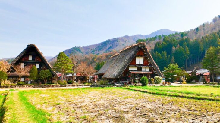 【日本で最も美しい村】白川郷の春、桜風景に癒されるリラックスウォーキング ｜岐阜県の春｜4K JAPAN｜