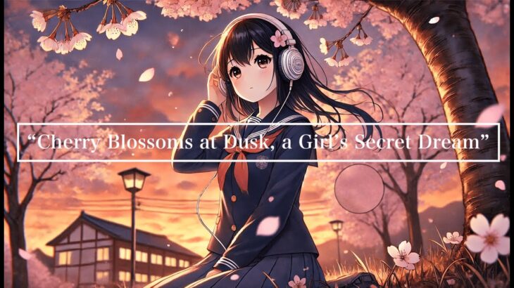 LoFi 桜舞う夕暮れ時、少女の密かな夢　“Cherry Blossoms at Dusk, a Girl’s Secret Dream”　作業用、勉強用BGM