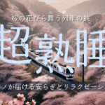 【睡眠導入】桜と列車が織りなす静かな風景｜穏やかな眠りへ導く