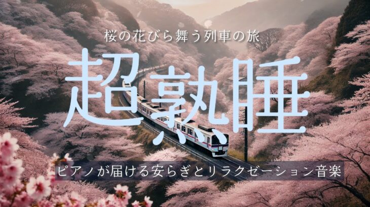 【睡眠導入】桜と列車が織りなす静かな風景｜穏やかな眠りへ導く