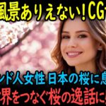 【海外の反応】「こんな風景ありえない！CGでしょ?」日本の桜に魅了されたフィンランド人女性が日本と世界を繋ぐ桜の逸話に感極まる!!