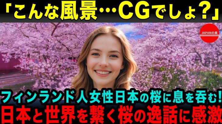 【海外の反応】「こんな風景はCGでしょ?」桜に魅了されたフィンランド人女性が日本と世界を繋ぐ桜の”逸話”に感極まる!!