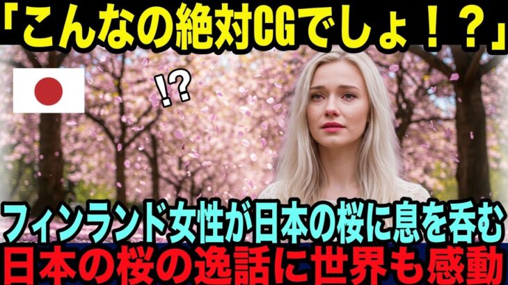 【海外の反応】「こんな風景はありえない!CGでしょ?」桜に魅了されたフィンランド人女性が日本と世界を繋ぐ桜の逸話に感動の涙!!